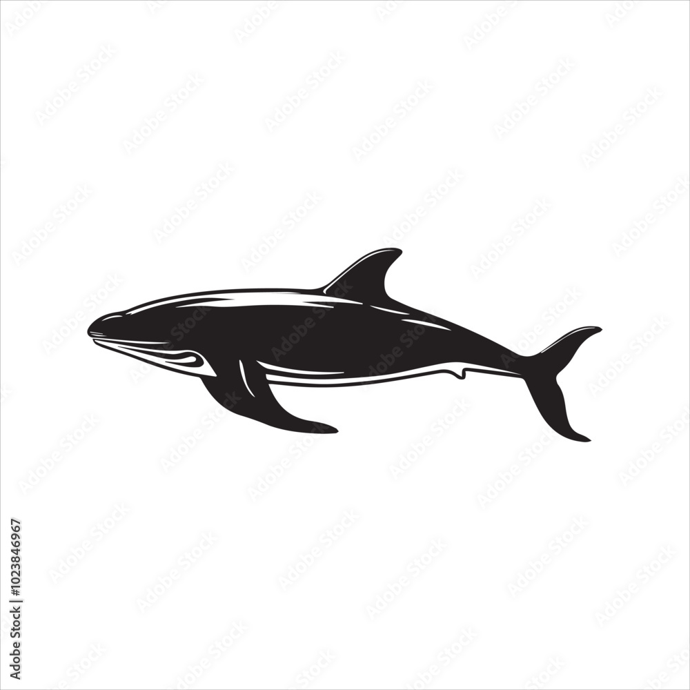 Fototapeta premium black whale,fish, dolphin, shark, animal, sea, vector, ocean, blue, cartoon, illustration, white, isolated, water, mammal, marine, fin, underwater, silhouette, nature, art, swimming, wildlife, black, 
