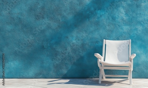 A blue wall with a white texture