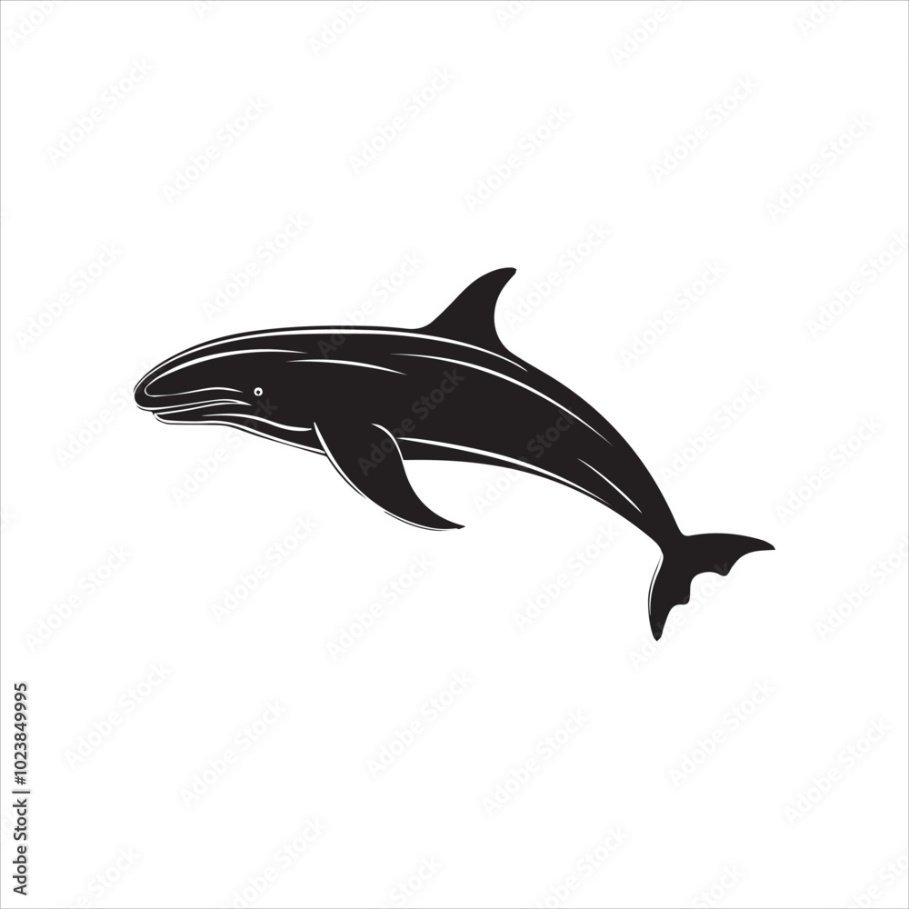 Fototapeta premium silhouette of a dolphin,fish, dolphin, shark, animal, sea, vector, ocean, water, illustration, cartoon, logo, silhouette, fin, nature, mammal, marine, underwater, swimming, tattoo, blue, art,