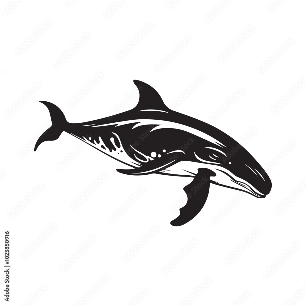 Fototapeta premium silhouette of a dolphin,fish, dolphin, shark, animal, sea, vector, ocean, water, illustration, cartoon, logo, silhouette, fin, nature, mammal, marine, underwater, swimming, tattoo, blue, art,