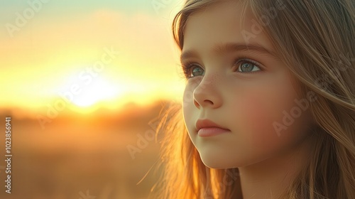 Detail Realistic Wonder of person born colorblind seeing sunset in full color