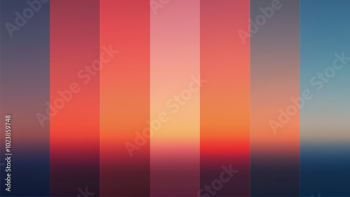 Summer time soft gradient creative background in modern minimal style. Sunrise or sunset blurred background design for app, web design, webpage. Summer holiday or vacation concept. Vector illustration