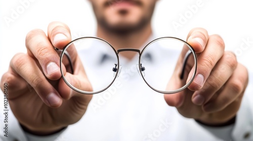 Man in glasses isolated