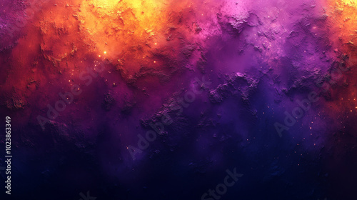 Vivid Orange & Purple Cosmic Explosion with Stars Background Wallpaper