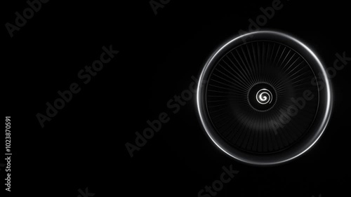 Airplane Turbine Engine Dynamics 3D loop animation