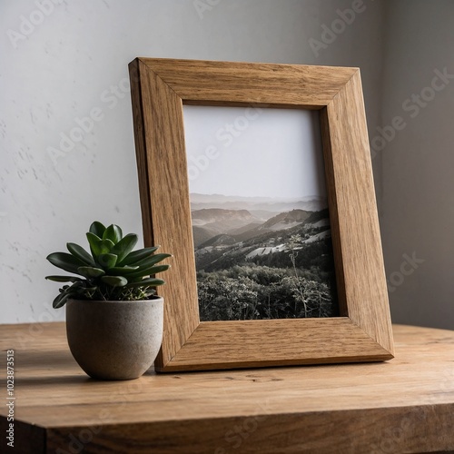 Framed Art on White: Cozy Angles & Wood