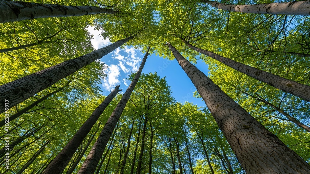 Fototapeta premium Looking Up Through the Trees.