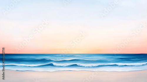 calm ocean waves at sunset