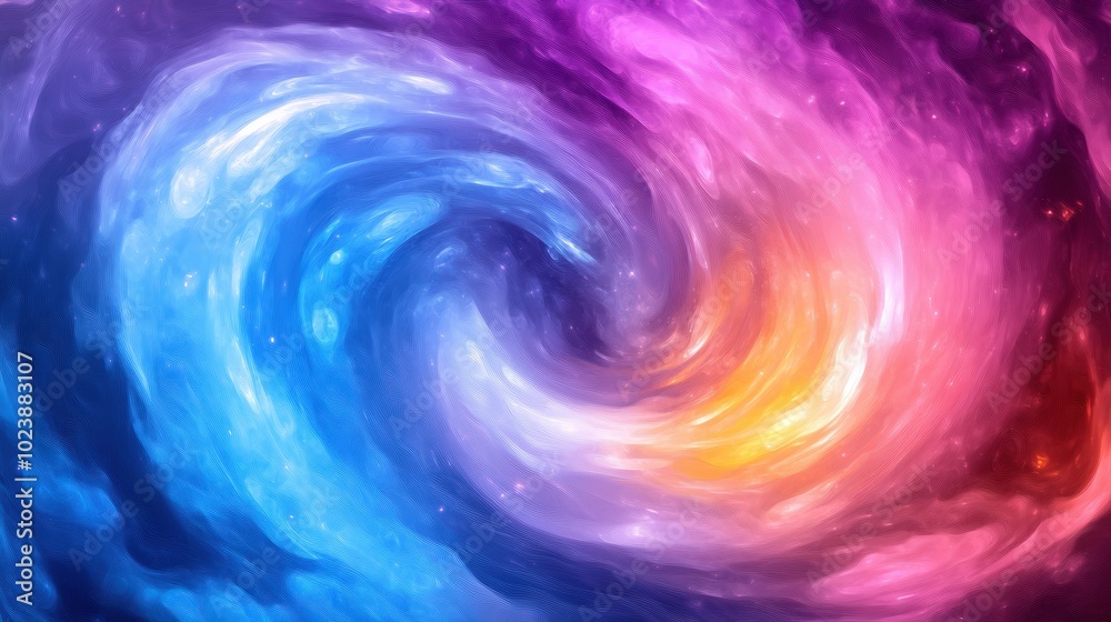 Colorful abstract swirl of vibrant hues, resembling cosmic phenomena. Colorful abstract swirl of vibrant hues, resembling cosmic phenomena.