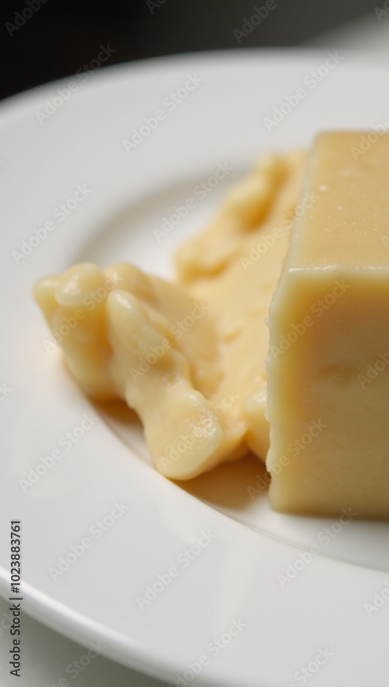 Cheese with one absent slice on a platter Cheese with one absent slice on a platter