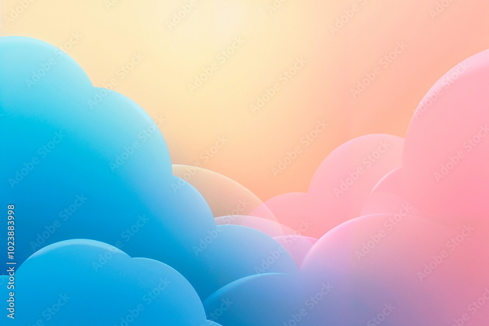Soft-colored abstract background with blended blue and pink clouds, serene and dreamy atmosphere Soft-colored abstract background with blended blue and pink clouds, serene and dreamy atmosphere