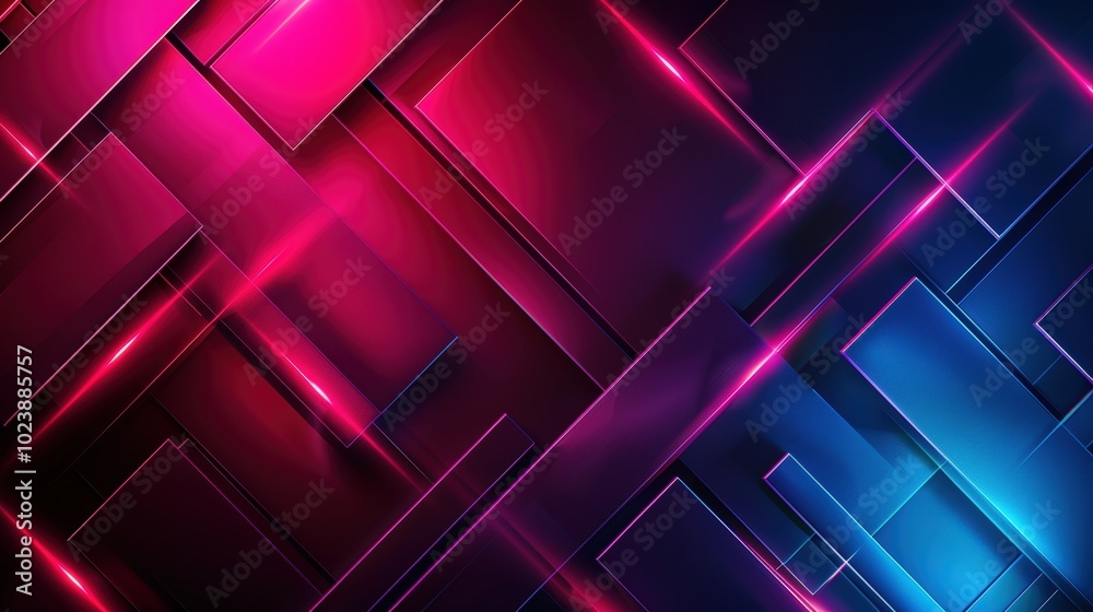 Abstract geometric pattern with pink, blue, and black hues. Abstract geometric pattern with pink, blue, and black hues.