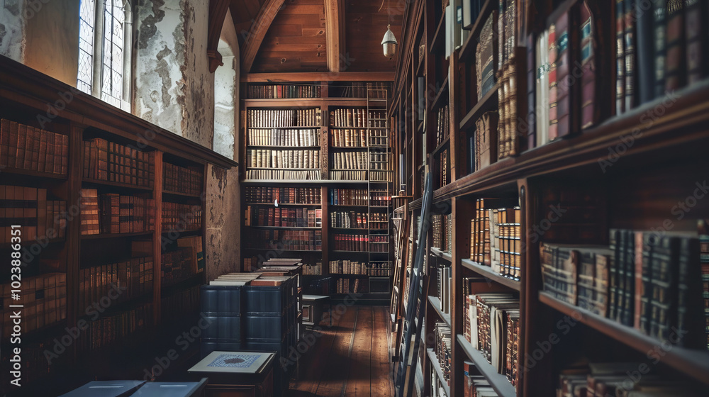 Historic Monastery Library Filled with Ancient Books Showcasing Rich Heritage and Knowledge Preservation Historic Monastery Library Filled with Ancient Books Showcasing Rich Heritage and Knowledge Preservation