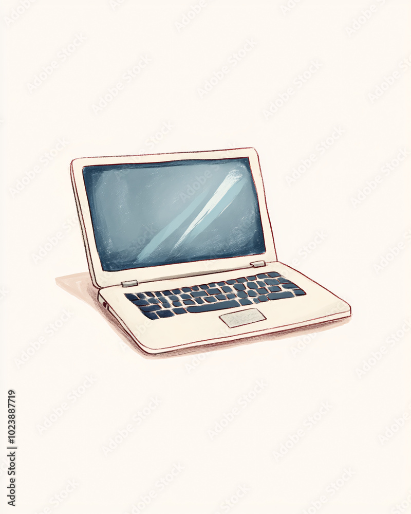 illustration of a laptop on a plain background illustration of a laptop on a plain background