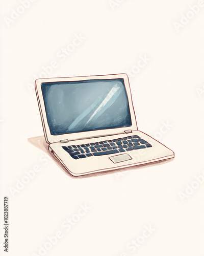 illustration of a laptop on a plain background