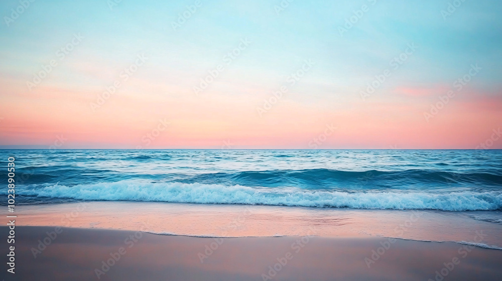 serene ocean sunset with gentle waves serene ocean sunset with gentle waves