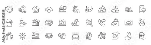 Air conditioning, Car wash and Survey line icons. Pack of Currency rate, Image carousel, Lock icon. Rise price, Incoming call, Fake internet pictogram. World time, Share call, Best manager. Vector