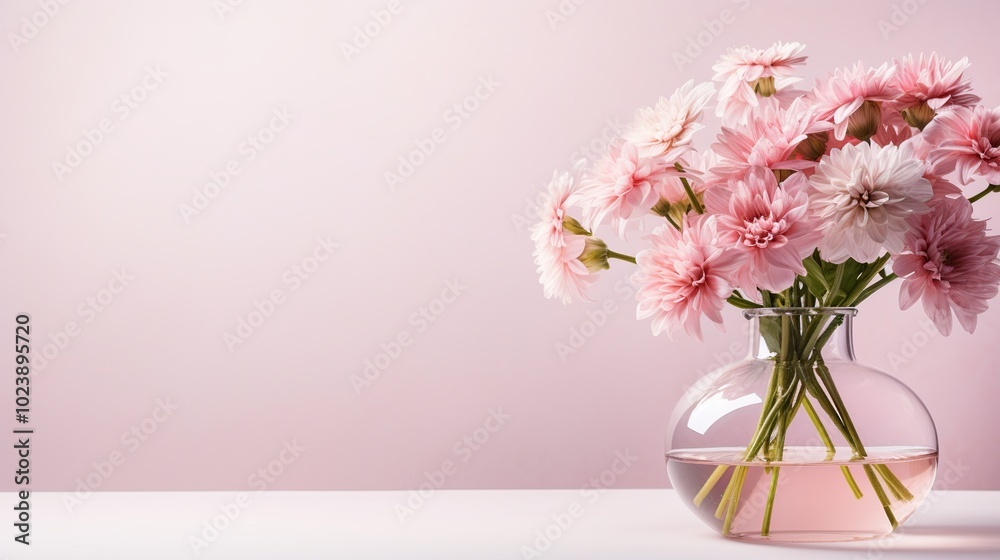 Pink Flowers in a Vase Pink Flowers in a Vase