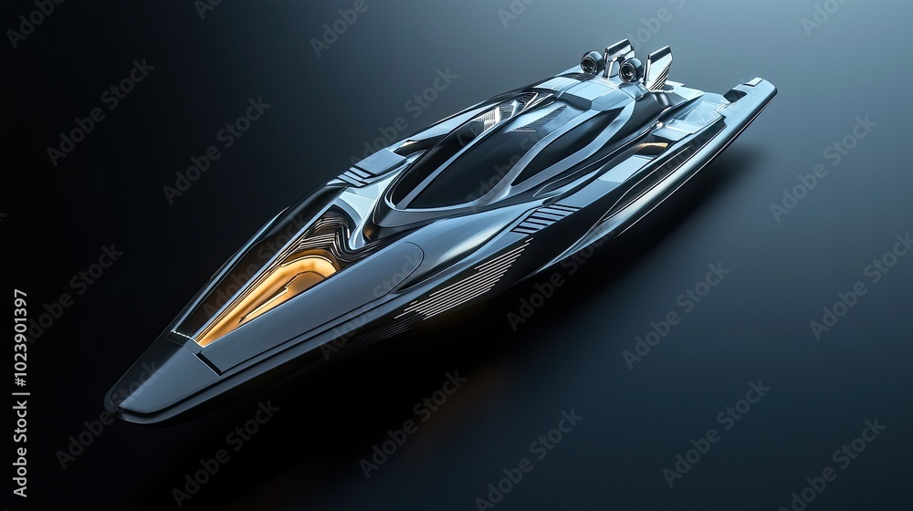 Futuristic Silver Spaceship with Sleek Design and Aerodynamic Lines Futuristic Silver Spaceship with Sleek Design and Aerodynamic Lines