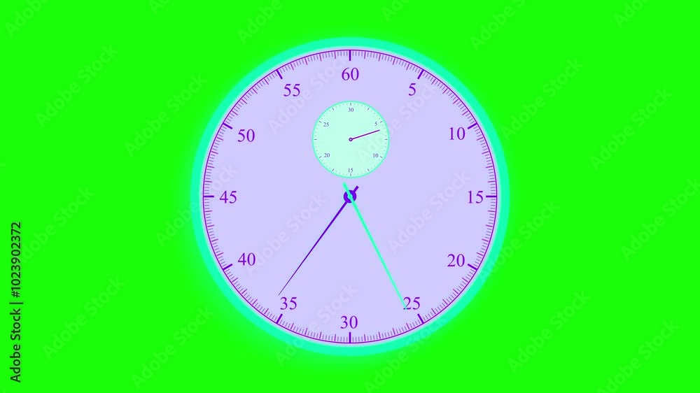 clock on green background clock on green background