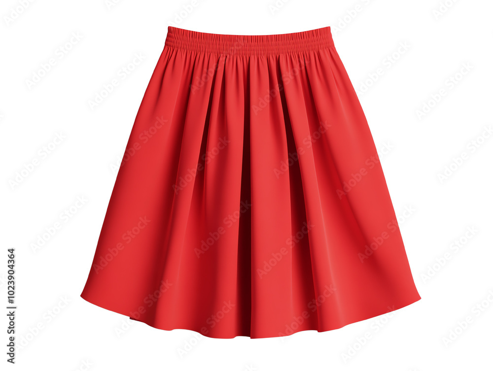 Red skirt on white isolated background. transparent background Red skirt on white isolated background. transparent background