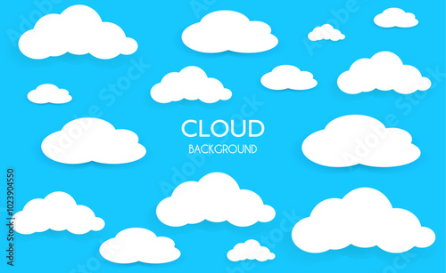 blue sky with white clouds on the background