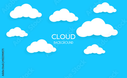 blue sky with white clouds on the background
