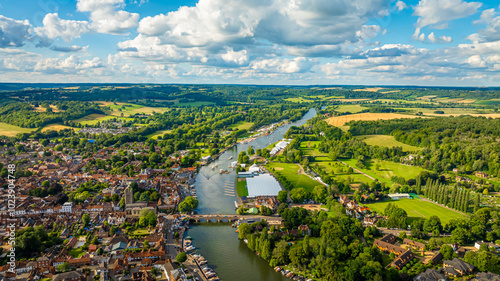 Photography View of Henley-on-Thames, a town and civil parish on the River Thames in Oxfords