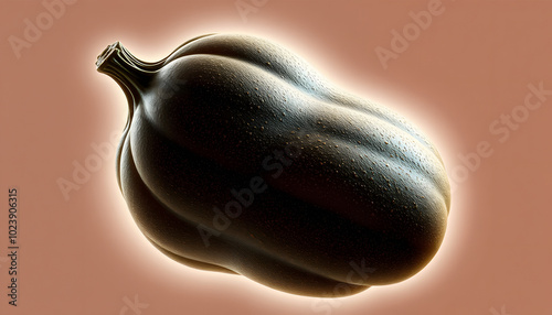 Uchiki Kuri Squash or Hokkaido Pumpkin isolated with white highlights, png photo