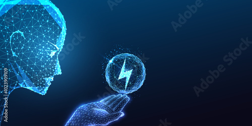 Futuristic energy solutions, innovation, sustainable power, AI-driven technology concept.