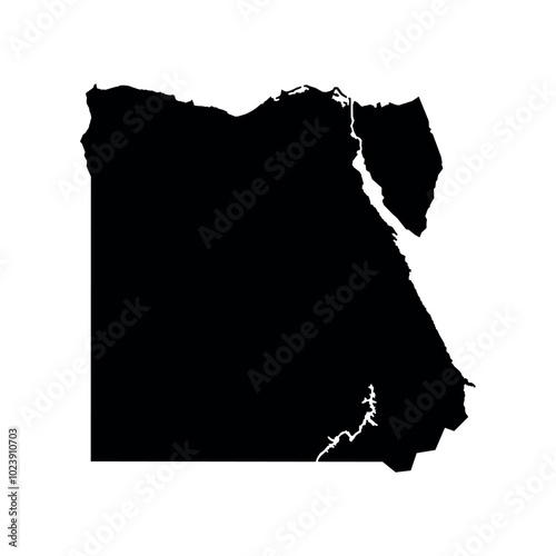egypt map isolated on white background. Map of egypt. Vector illustration North Africa