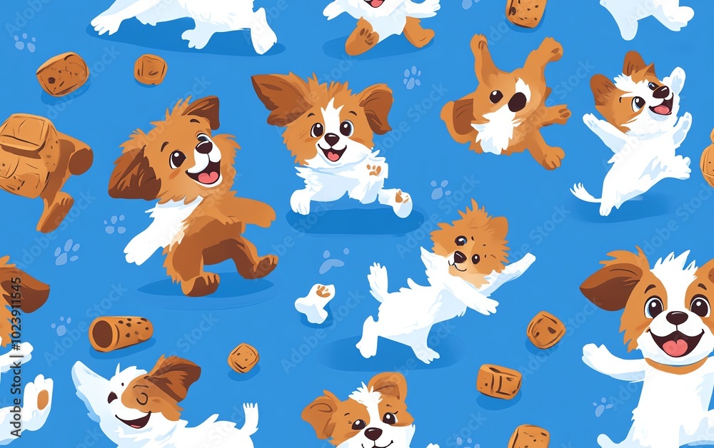 Cute Dogs and Cats Seamless Pattern Cute Dogs and Cats Seamless Pattern