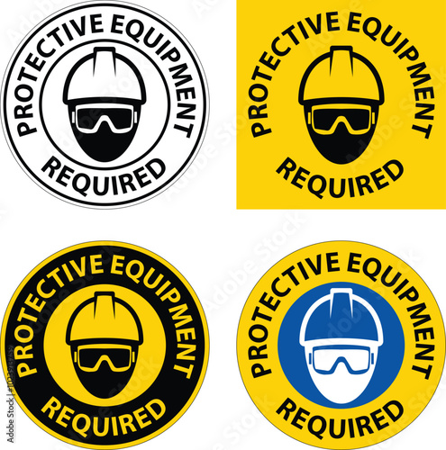 Floor Sign, Protective Equipment Required