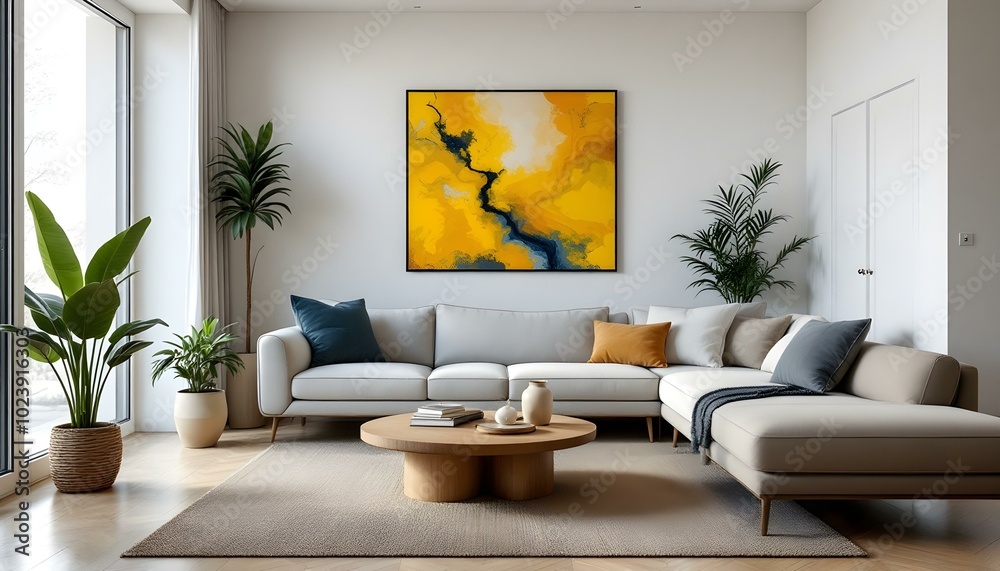 Fototapeta premium modern living room interior design