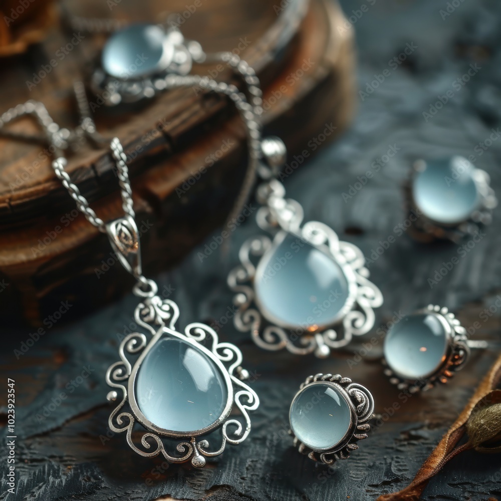Silver Jewelry with Blue Stone Silver Jewelry with Blue Stone