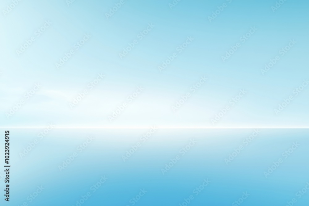 A Peaceful Horizon Where Sky and Ocean Embrace in Calm A Peaceful Horizon Where Sky and Ocean Embrace in Calm