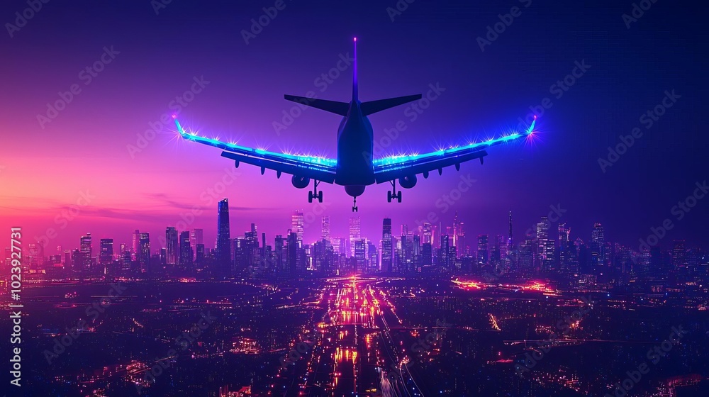 International Civil Aviation Day Silhouette of a pilot preparing for takeoff in a glowing cockpit, ambient blue and green light representing precision, no face, digital painting International Civil Aviation Day Silhouette of a pilot preparing for takeoff in a glowing cockpit, ambient blue and green light representing precision, no face, digital painting