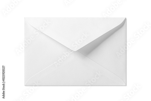 Paper envelope mockup isolated on a transparent background, PNG. High resolution.  photo