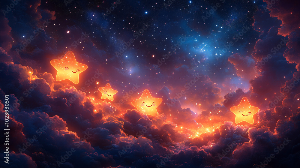 Fototapeta premium Twinkling Starry Dreams