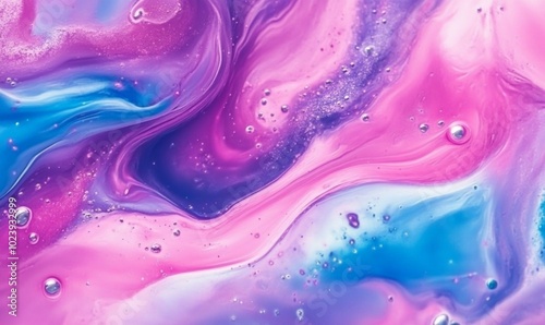 Wallpaper Mural Abstract flow of liquid paints in mix Torontodigital.ca