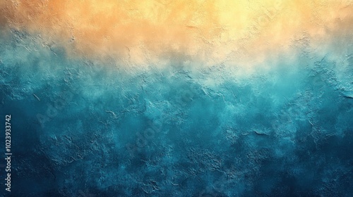 Abstract blue and orange textured background with faded light at the top.