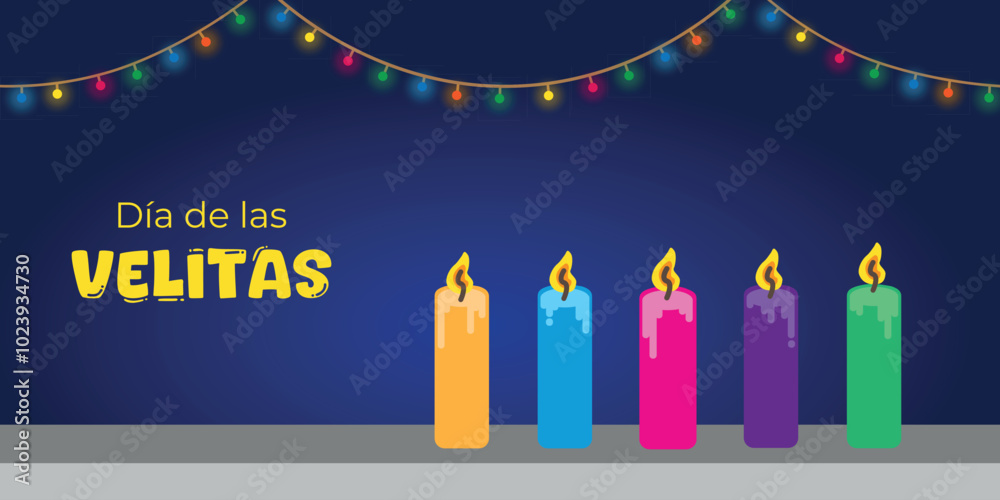 Day of the little candles light in colombia, night of December 7th Day of the little candles light in colombia, night of December 7th