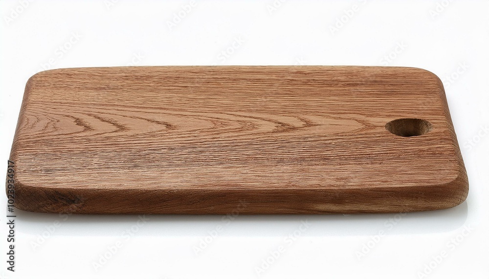 Kitchen brown texture of stained oak wood cutting board with grain on white background Kitchen brown texture of stained oak wood cutting board with grain on white background
