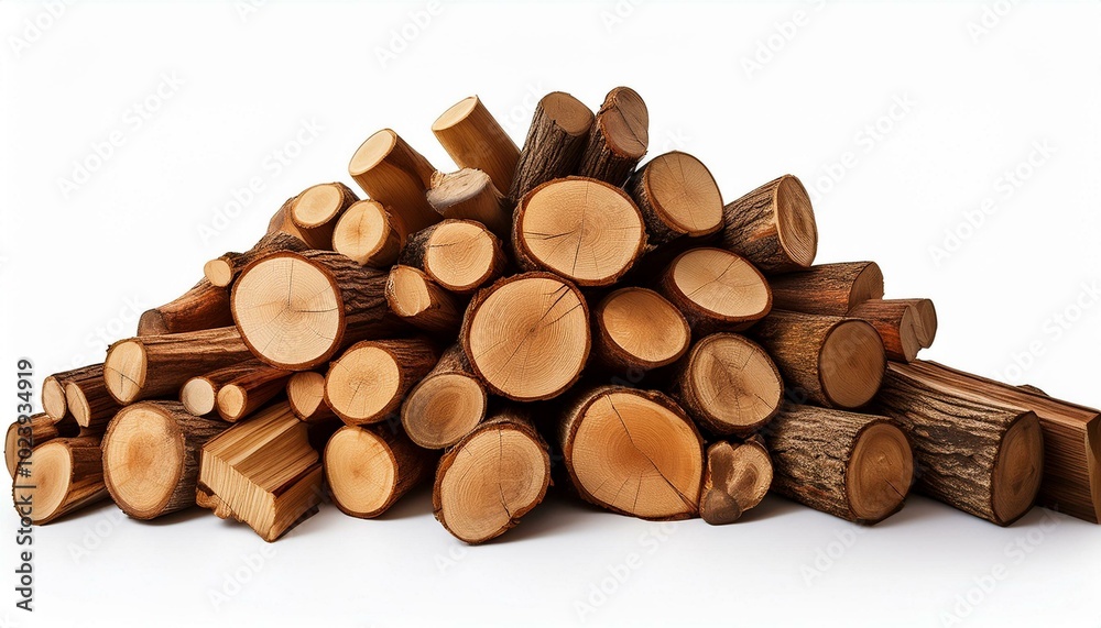 Pile of firewood isolated on a white background. Wood for The Fire. Sawn trees from the forest. Logging timber wood industry. Background of stacked chopped wood logs Pile of firewood isolated on a white background. Wood for The Fire. Sawn trees from the forest. Logging timber wood industry. Background of stacked chopped wood logs