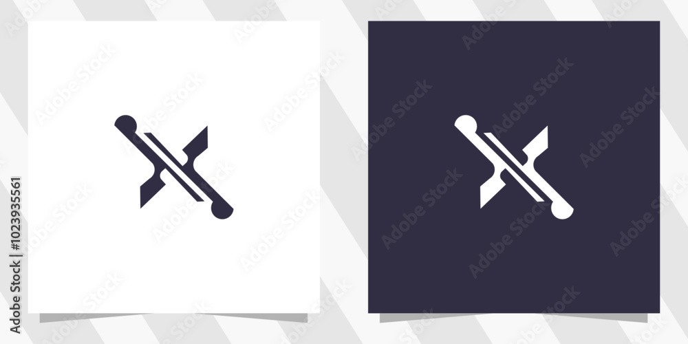 letter x logo design vector