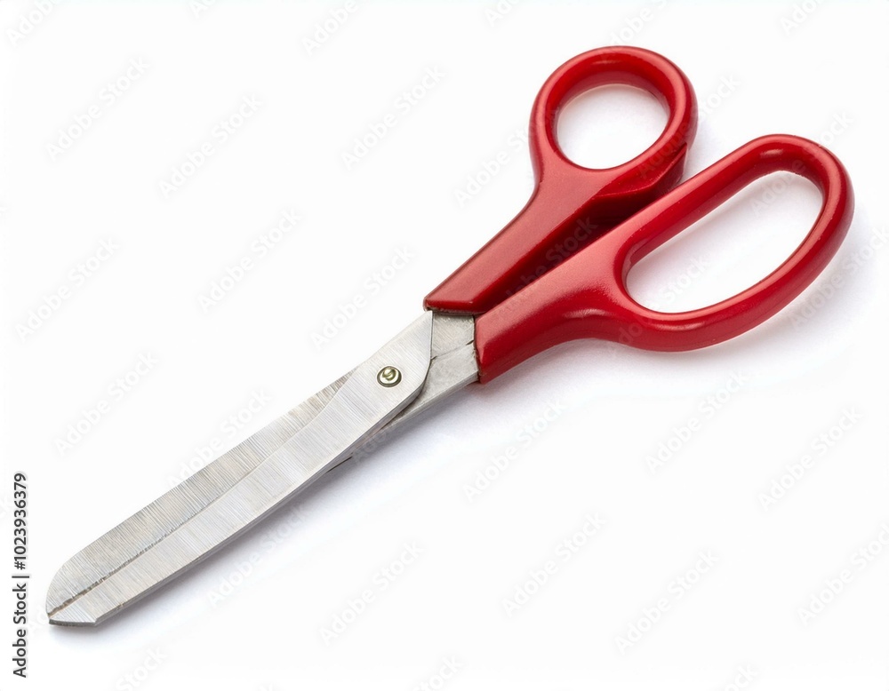 Red scissors isolated clipping path white background Red scissors isolated clipping path white background