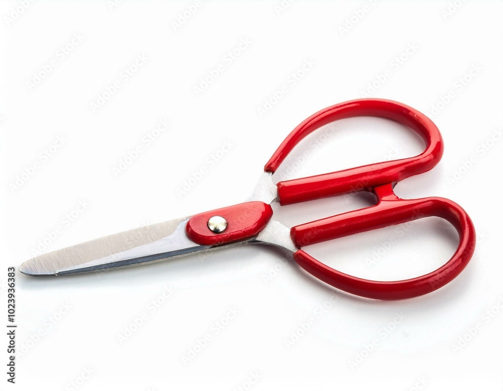 Red scissors isolated clipping path white background Red scissors isolated clipping path white background