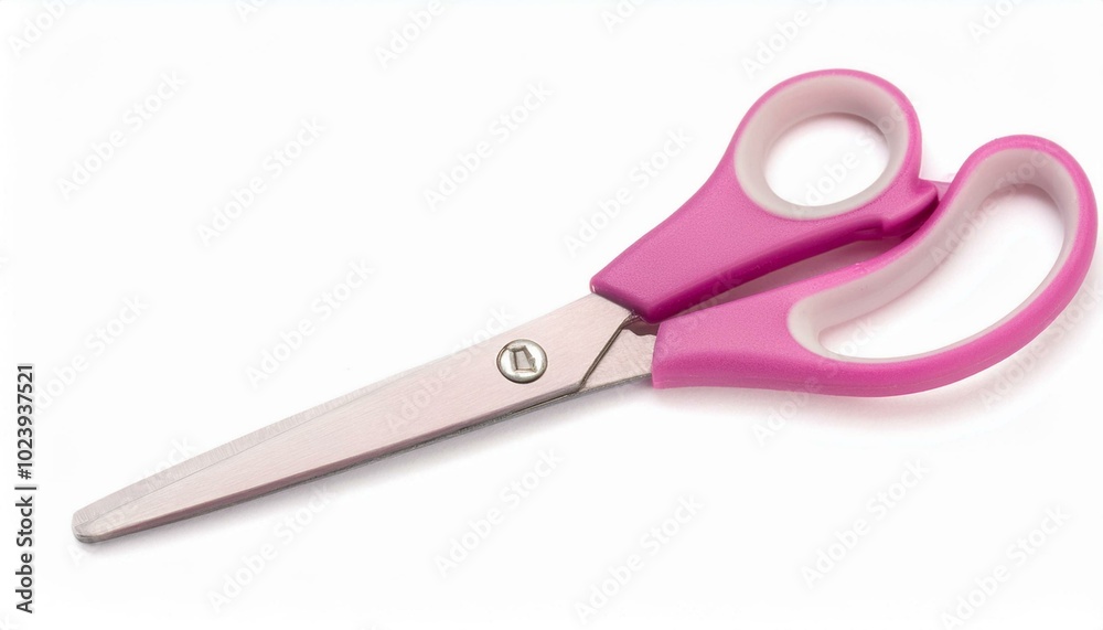 Pink scissors isolated clipping path white background Pink scissors isolated clipping path white background