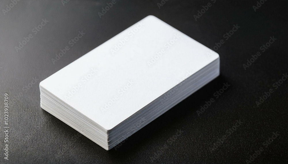 Fototapeta premium Business cards blank. Mockup on black background