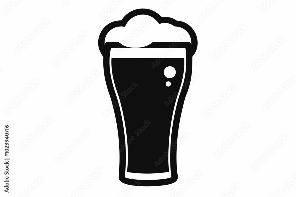 beer glass silhouette vector, beer glass bottle icon symbol. beer vector illustration beer glass silhouette vector, beer glass bottle icon symbol. beer vector illustration